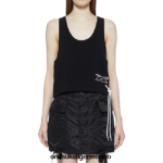 Onitsuka Tiger ropa 4P8D6N590 negro mujer camiseta sin mangas de punto