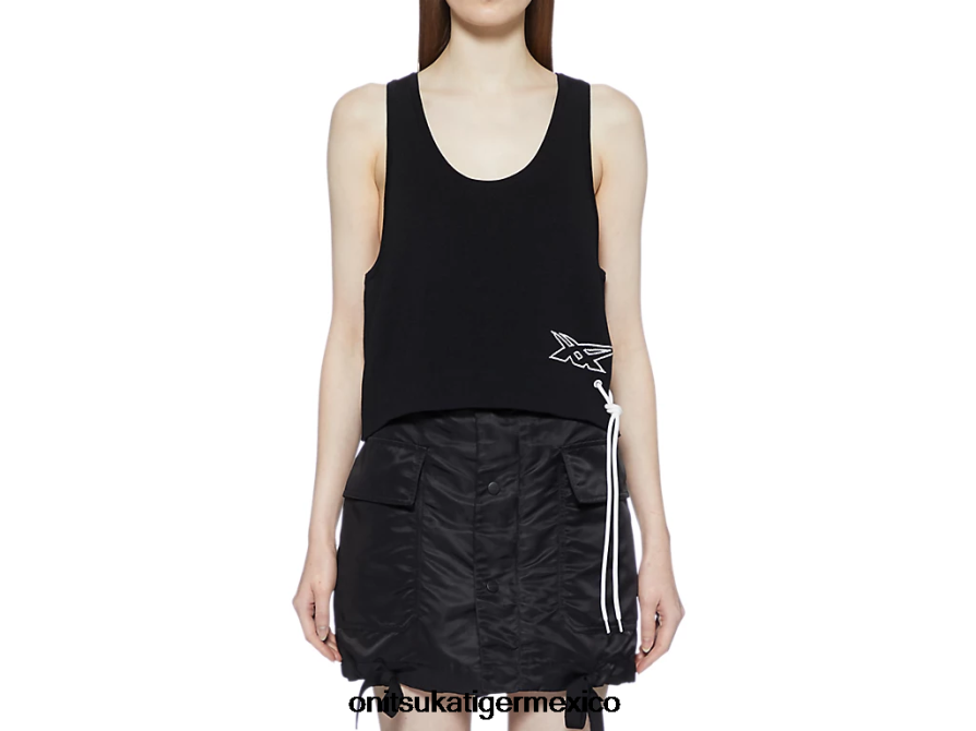 Onitsuka Tiger ropa 4P8D6N590 negro mujer camiseta sin mangas de punto - Image 1