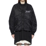 Onitsuka Tiger ropa 4P8D6N595 negro mujer chaqueta bomber