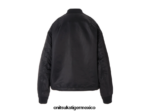 Onitsuka Tiger ropa 4P8D6N595 negro mujer chaqueta bomber - Image 27