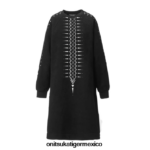 Onitsuka Tiger ropa 4P8D6N608 blanco negro mujer vestido