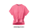 Onitsuka Tiger ropa 4P8D6N610 rosa mujer top manga corta