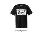 Onitsuka Tiger ropa 4P8D6N661 blanco negro niños camiseta con logo - Image 3