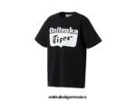 Onitsuka Tiger ropa 4P8D6N661 blanco negro niños camiseta con logo - Image 4