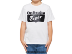 Onitsuka Tiger ropa 4P8D6N669 blanco auténtico/negro de alto rendimiento niños camiseta con logo - Image 3