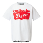 Onitsuka Tiger ropa 4P8D6N670 alerta blanca/roja real niños camiseta con logo