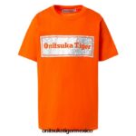 Onitsuka Tiger ropa 4P8D6N671 habanero niños camiseta gráfica