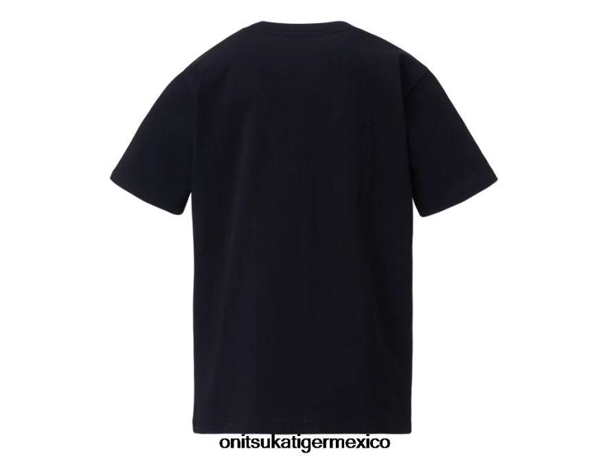 Onitsuka Tiger ropa 4P8D6N673 alerta de rendimiento negro/rojo niños camiseta con logo - Image 2