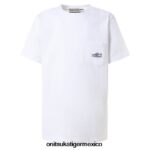 Onitsuka Tiger ropa 4P8D6N674 blanco real niños camiseta gráfica