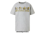 Onitsuka Tiger ropa 4P8D6N678 gris pluma niños camiseta gráfica