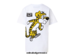 Onitsuka Tiger ropa 4P8D6N679 blanco real niños camiseta gráfica - Image 2