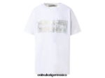 Onitsuka Tiger ropa 4P8D6N680 blanco real niños camiseta gráfica