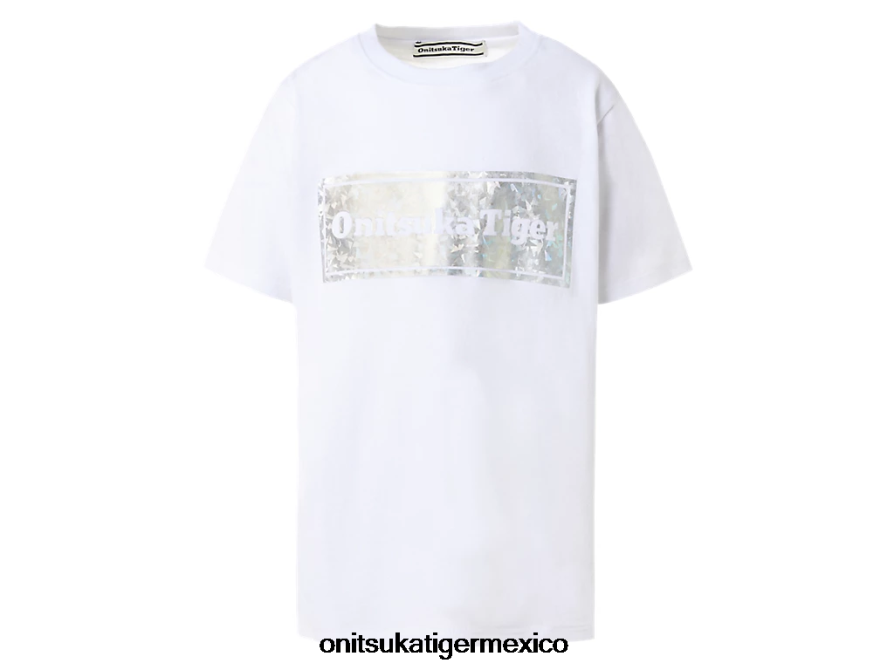 onitsuka_tiger_ropa_4p8d6n680_blanco_real_ninos_camiseta_grafica.png Onitsuka Tiger ropa 4P8D6N680 blanco real niños camiseta gráfica - Image 1