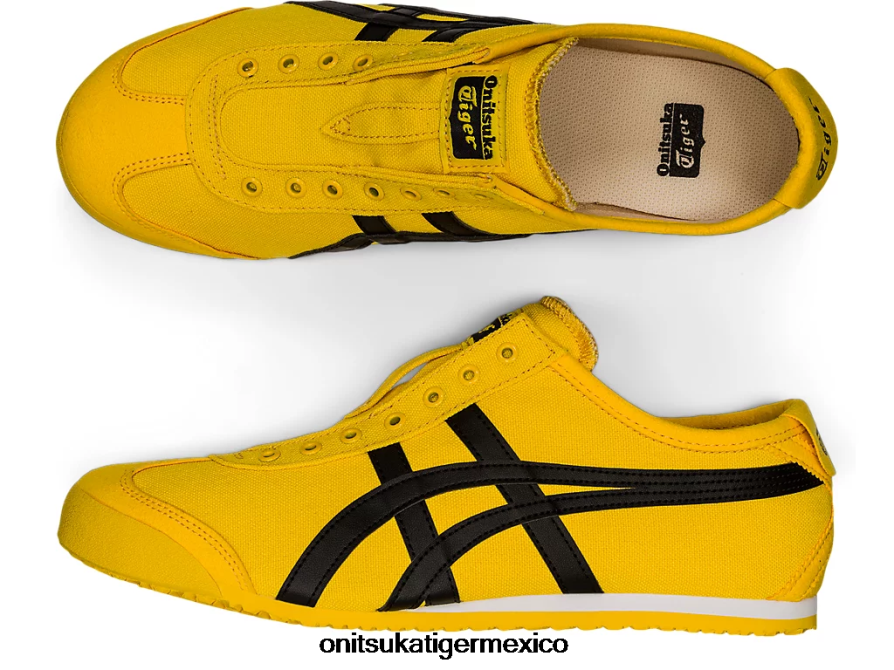 Onitsuka Tiger zapatos 4P8D6N126 tai chi amarillo/negro unisexo México 66 sin cordones - Image 10