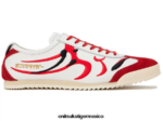 Onitsuka Tiger zapatos 4P8D6N140 blanco/rojo clásico hombres México 66 de lujo