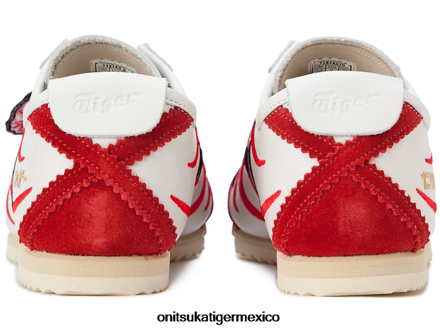 Onitsuka Tiger zapatos 4P8D6N140 blanco/rojo clásico hombres México 66 de lujo - Image 5