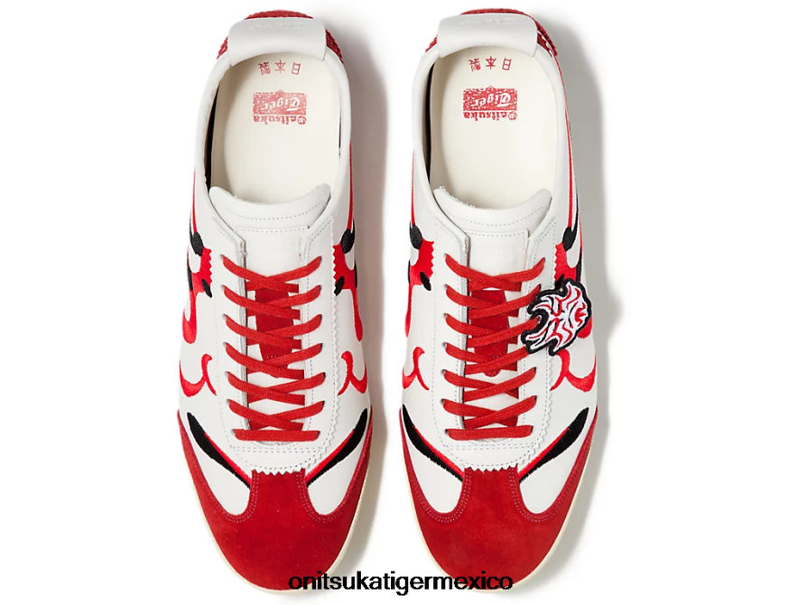 Onitsuka Tiger zapatos 4P8D6N140 blanco/rojo clásico hombres México 66 de lujo - Image 6