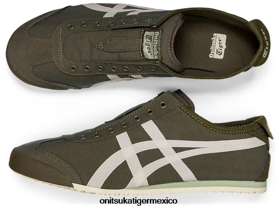 Onitsuka Tiger zapatos 4P8D6N180 manto verde/abedul unisexo México 66 sin cordones - Image 8