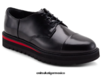 Onitsuka Tiger zapatos 4P8D6N220 negro/rojo clásico hombres derby - Image 2
