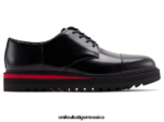 Onitsuka Tiger zapatos 4P8D6N220 negro/rojo clásico hombres derby