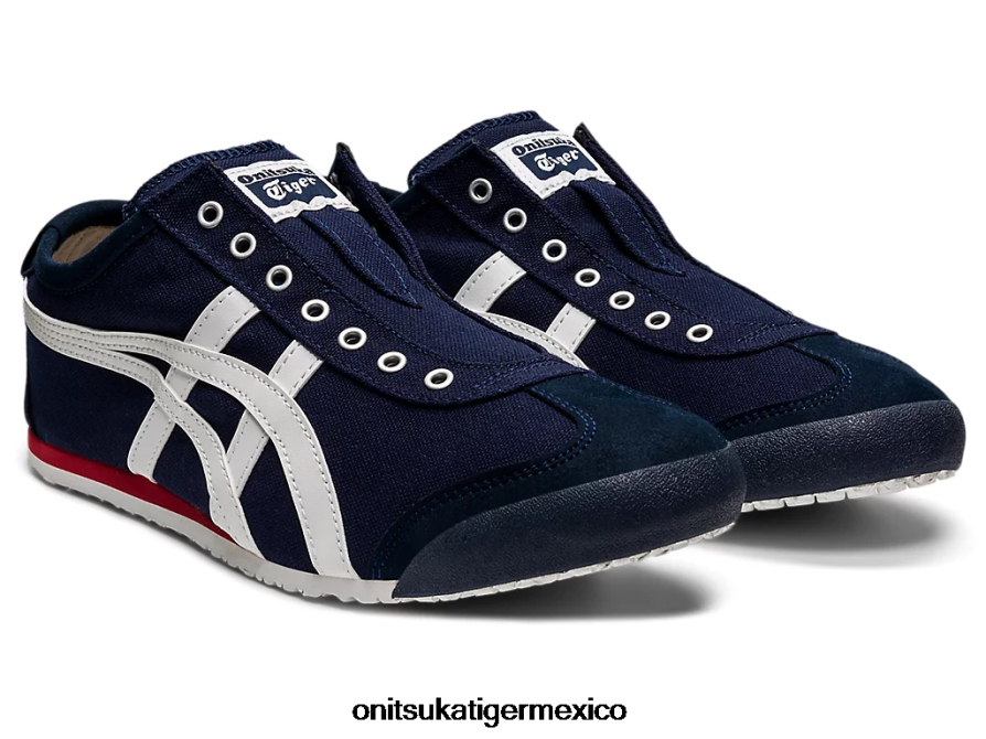 Onitsuka Tiger zapatos 4P8D6N362 azul marino/blanco roto unisexo México 66 sin cordones - Image 2