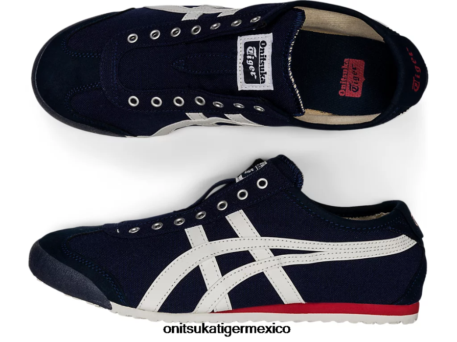 Onitsuka Tiger zapatos 4P8D6N362 azul marino/blanco roto unisexo México 66 sin cordones - Image 9