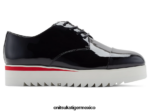 Onitsuka Tiger zapatos 4P8D6N546 negro mujer derby
