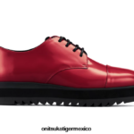 Onitsuka Tiger zapatos 4P8D6N548 rojo remolacha mujer derby