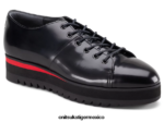 Onitsuka Tiger zapatos 4P8D6N555 negro/rojo clásico mujer cordones - Image 4