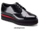 Onitsuka Tiger zapatos 4P8D6N556 negro/rojo clásico mujer derby - Image 2