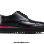 Onitsuka Tiger zapatos 4P8D6N556 negro/rojo clásico mujer derby
