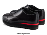 Onitsuka Tiger zapatos 4P8D6N556 negro/rojo clásico mujer derby - Image 3