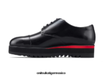Onitsuka Tiger zapatos 4P8D6N556 negro/rojo clásico mujer derby - Image 4