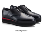 Onitsuka Tiger zapatos 4P8D6N556 negro/rojo clásico mujer derby - Image 8