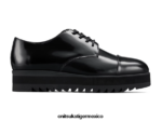Onitsuka Tiger zapatos 4P8D6N560 negro brillante mujer derby