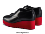 Onitsuka Tiger zapatos 4P8D6N576 negro/rojo clásico mujer cuña-o - Image 3