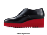 Onitsuka Tiger zapatos 4P8D6N576 negro/rojo clásico mujer cuña-o - Image 4