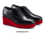 Onitsuka Tiger zapatos 4P8D6N576 negro/rojo clásico mujer cuña-o - Image 8