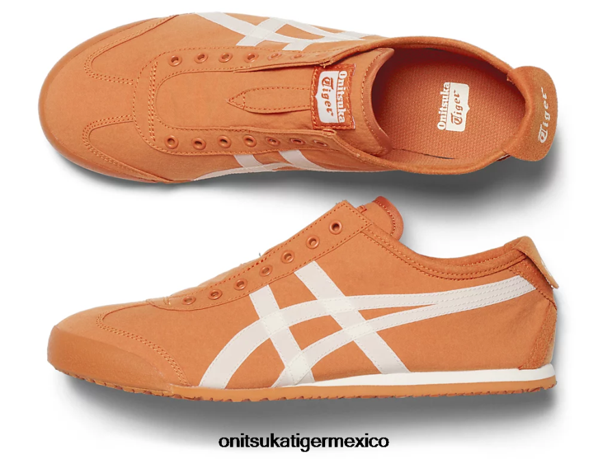 Onitsuka Tiger zapatos 4P8D6N8 naranja óxido/crema unisexo México 66 sin cordones - Image 8